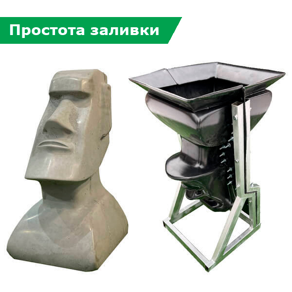 Комплект форм для скульптуры «Моаи Гигант» в опалубке